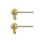 JewelrySupply 4mm Ball Posts with Closed Ring Gold Plate Surgical Stainless Steel Post (2-Pcs)